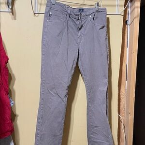 Ag Adriano Goldschmied Gray Straight Leg Pants